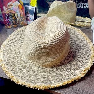 Cheetah print sun hat for vacation